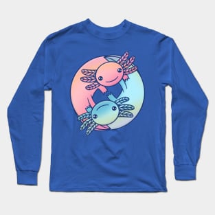 Cute Axolotl Yin Yang Long Sleeve T-Shirt